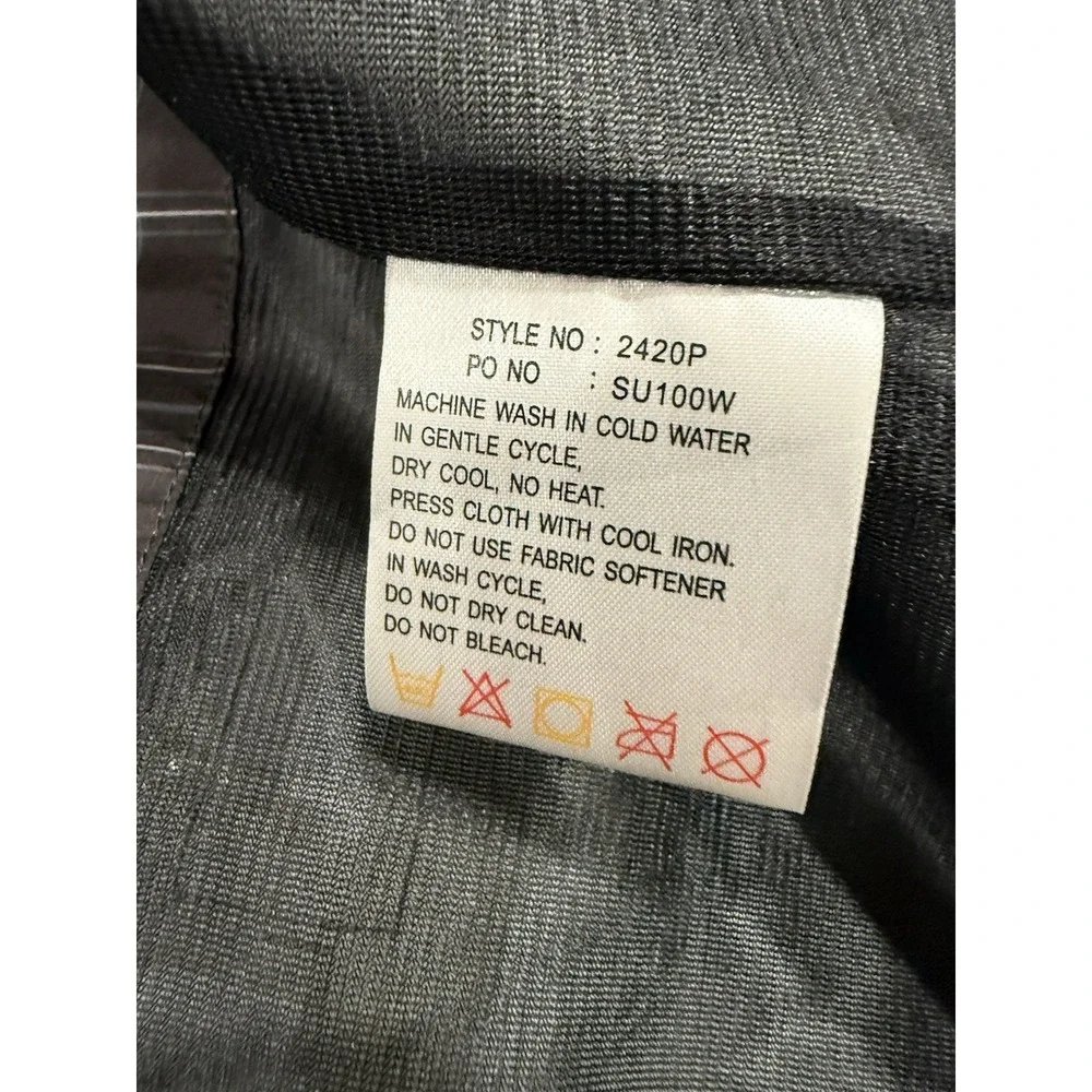 SUNICE TYPHOON Gray Black Plaid Poly Golf Full Zip Jacket‎ Size Medium